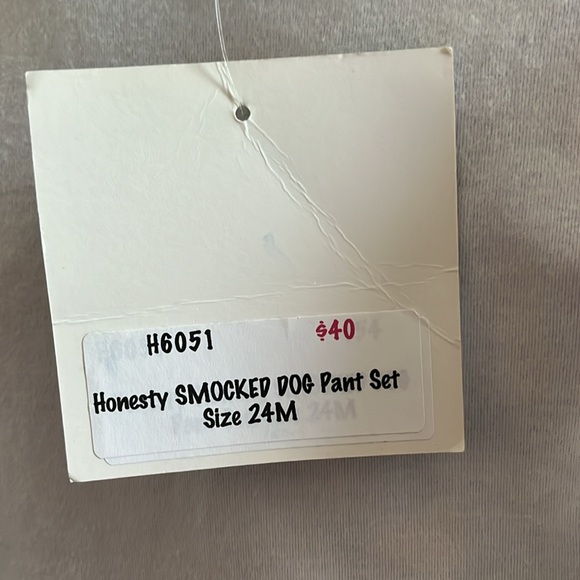 Honesty Smocked Dogs Boys Pant Set 24 Months - Picture 2 of 7